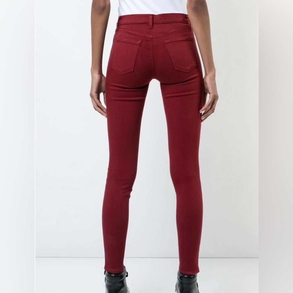 J Brand Women's Cotton Twill Jeans in Black Cherry Red Size 28 - Picture 3 of 9
